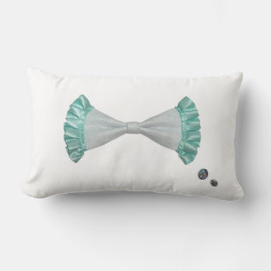 Ribbon & Rhinestone Lumbar Cushion