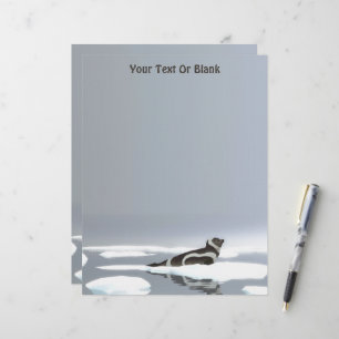 Ribbon Seal On Ice Custom Letterhead