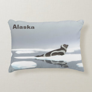 Ribbon Seal On Ice Decorative Cushion