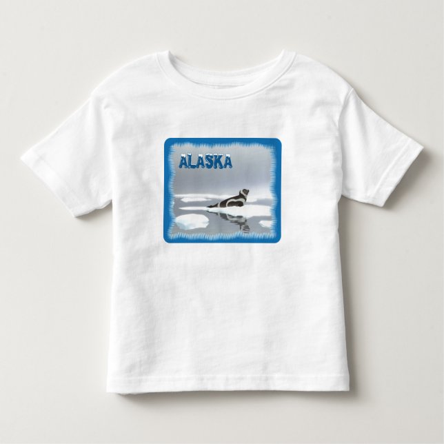 Ribbon Seal On Ice Toddler T-Shirt (Front)