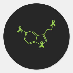 Ribbon Serotonin - Mental Health Awareness Classic Round Sticker