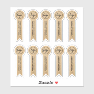 Ribbon Shaped Kraft Soy Candle Labels
