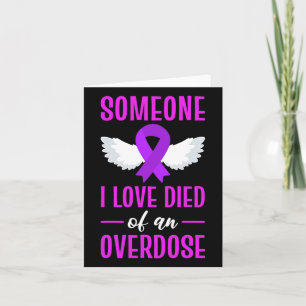 Ribbon Someone I Love Died Of An Overdose Angel Wi Card