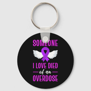 Ribbon Someone I Love Died Of An Overdose Angel Wi Key Ring