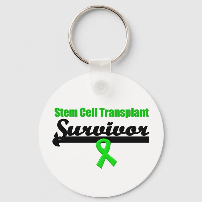 Ribbon Stem Cell Transplant Survivor Key Ring (Front)