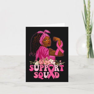 Ribbon Strong Women Support Squad Breast Cancer  Card