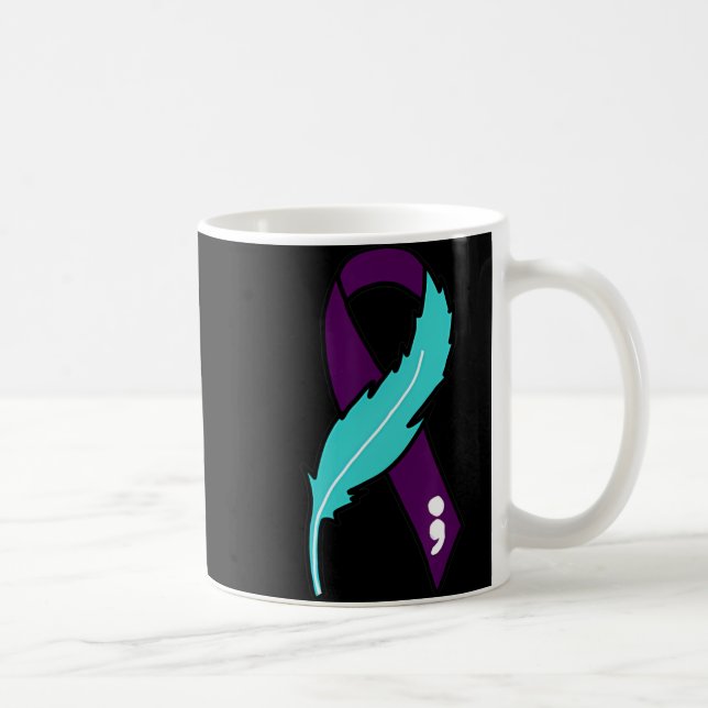 Ribbon Suicide Awareness Mental Health For Men Wom Coffee Mug (Right)