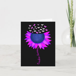 Ribbon Sunflower Butterfly Overdose Awareness Mont Card