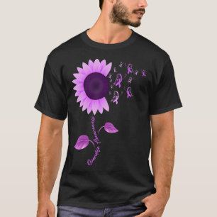 Ribbon Sunflower Butterfly Overdose Awareness Mont T-Shirt