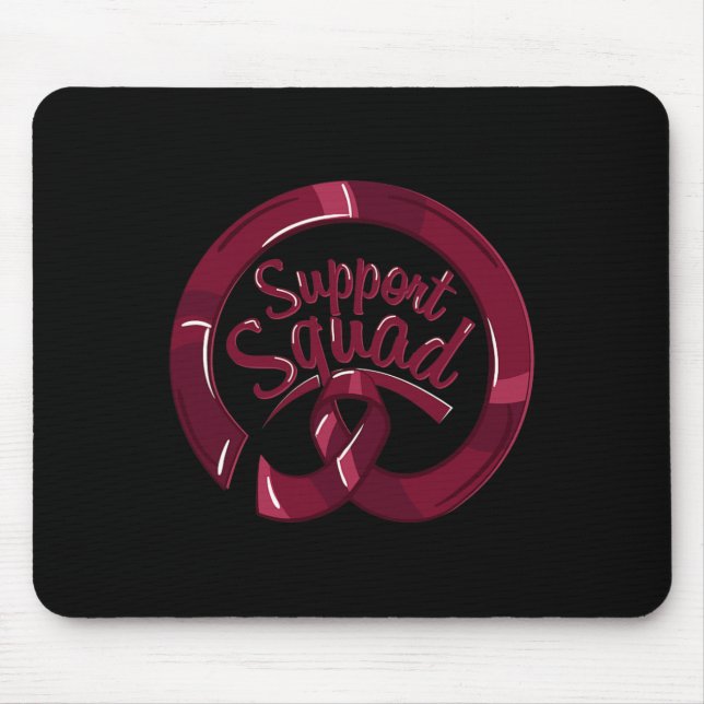 Ribbon Support Squad Brain Aneurysm Awareness  Mouse Pad (Front)