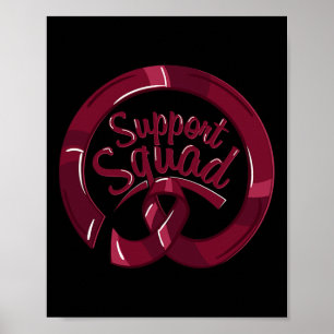 Ribbon Support Squad Brain Aneurysm Awareness  Poster