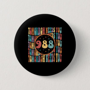 Ribbon Support Suicide Prevention Awareness Week D 6 Cm Round Badge