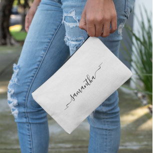 Ribbon Swash Signature Name Accessory Pouch