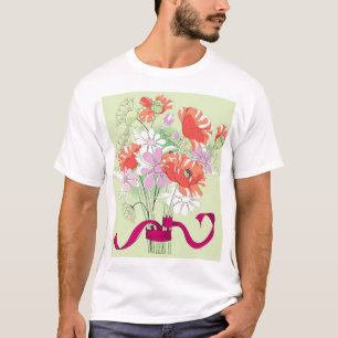 Ribbon-Tied Poppies: Daisy Bouquet. T-Shirt