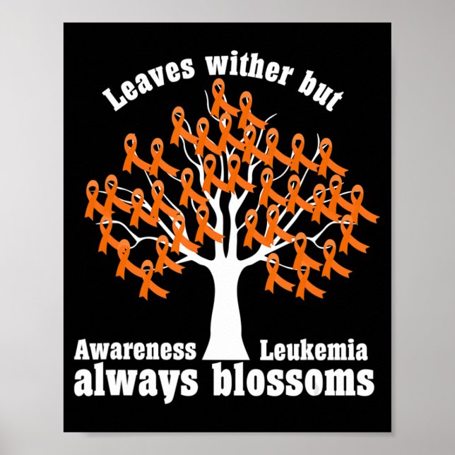 Ribbon Tree  Aml Leukaemia Awareness  Poster (Front)