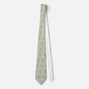 Ribbon Turtle tie - grey/silver