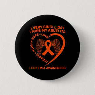 Ribbon Wings Leukaemia Awareness In Memory Of Abue 6 Cm Round Badge
