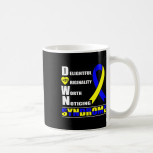Ribbon World Down Syndrome Day Women Kids Coffee Mug