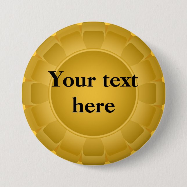 Ribbon Yellow Blank to Customise 7.5 Cm Round Badge (Front)