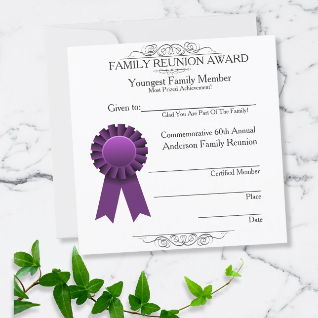 Ribbon Youngest Family Reunion Awards Purple (Creator Uploaded)