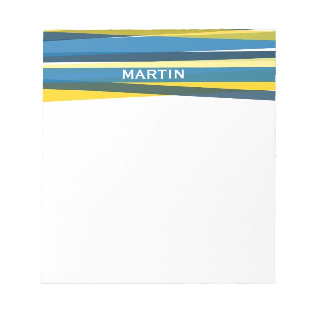 Ribbons - Blue and Yellow Notepad (Front)