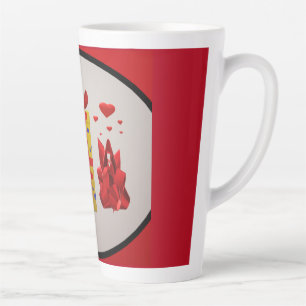 Ribbons Bows Boxes design Latte Mug
