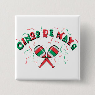 Ribbons & Maracas - 15 Cm Square Badge