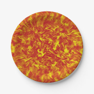 Ribbons of Fire Paper Plates