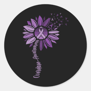 Ribbons Overdose Awareness Classic Round Sticker