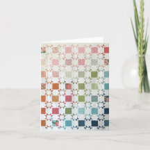 Ribbons & Roses Quilt Personalised Greeting Card