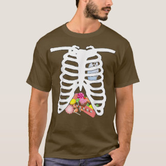 RibCage  Halloween Skeleton Costume Candy XRay Gif T-Shirt