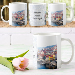Ribeira and Douro River. Porto, Portugal. Coffee Mug