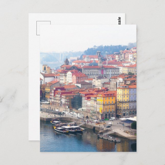 Ribeira and Douro River. Porto, Portugal. Postcard (Front/Back)
