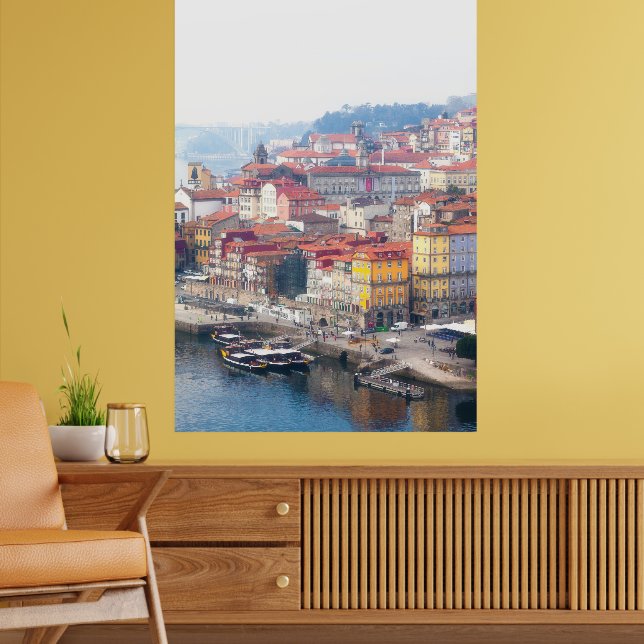 Ribeira and Douro River. Porto, Portugal. Poster (Living Room 2)