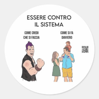 ribellione classic round sticker