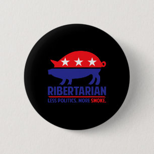 Ribertarian Shirt Bbq And Grill 6 Cm Round Badge