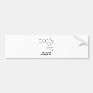 Riboflavin (Vitamin B2) Chemical Molecule Bumper Sticker