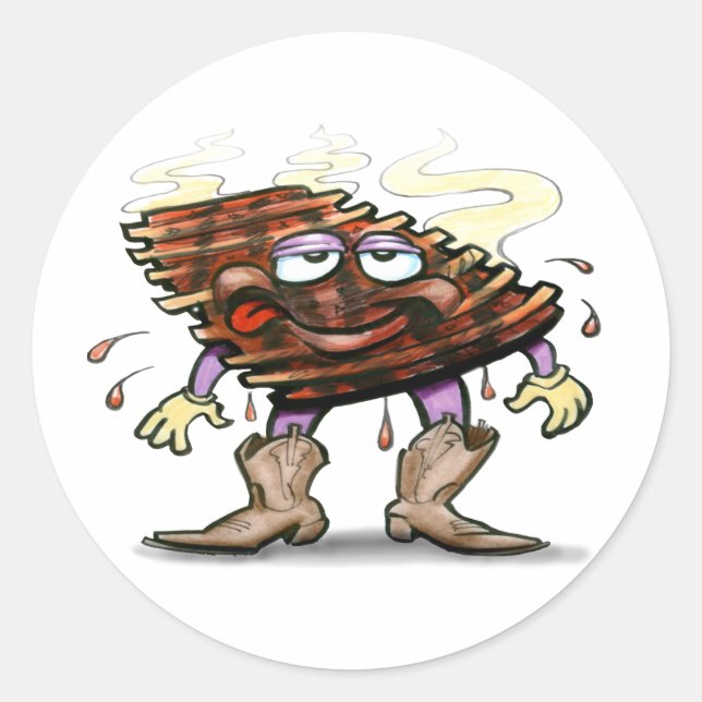 Ribs Classic Round Sticker (Front)