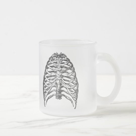 Ribs illustration - ribs art frosted glass coffee mug