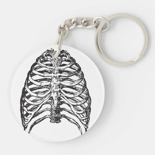 Ribs illustration - ribs art key ring