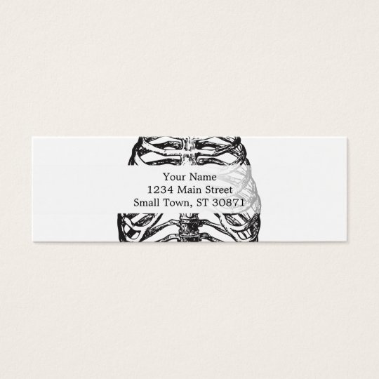 Ribs illustration - ribs art mini business card