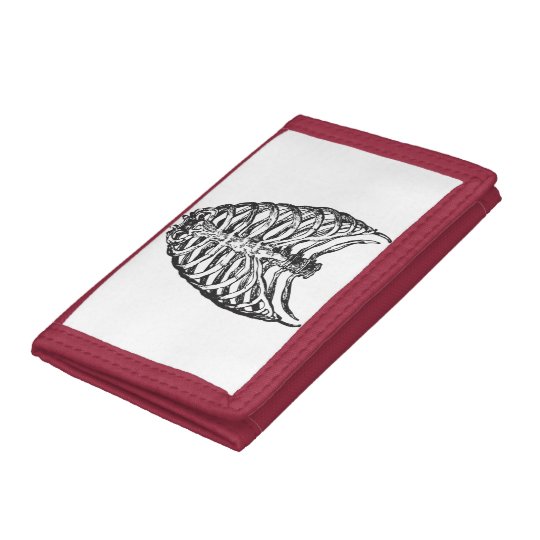 Ribs illustration - ribs art tri-fold wallet