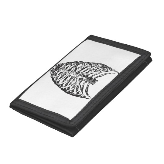 Ribs illustration - ribs art tri-fold wallet
