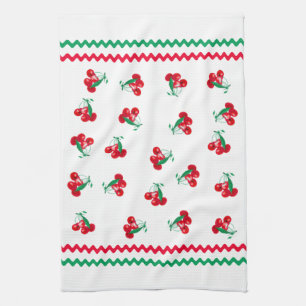 Ric Rac And Cherries Kitchen Towel