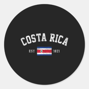 Rica Est. 1821 Costa Rican Flag Independence Day Classic Round Sticker