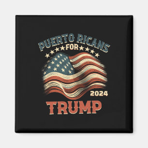 Ricans For Trump 2024 Usa Flag  Magnet