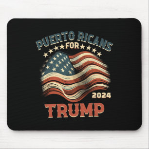 Ricans For Trump 2024 Usa Flag Mouse Pad