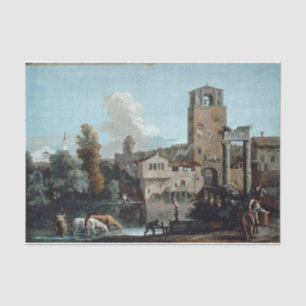 Ricci Capriccio Horses Landscape Painting Tissue Paper
