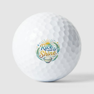 Rice and Shine Funny Breakfast T-Shirt Golf Balls