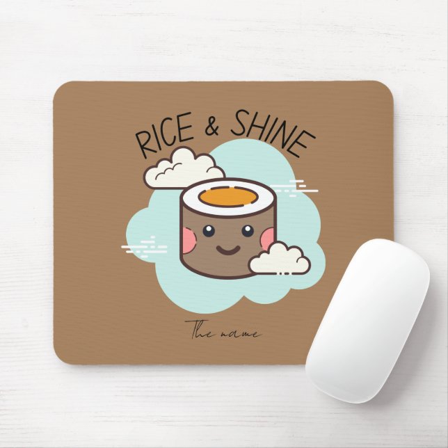 Rice and shine , sushi cat mouse pad (With Mouse)